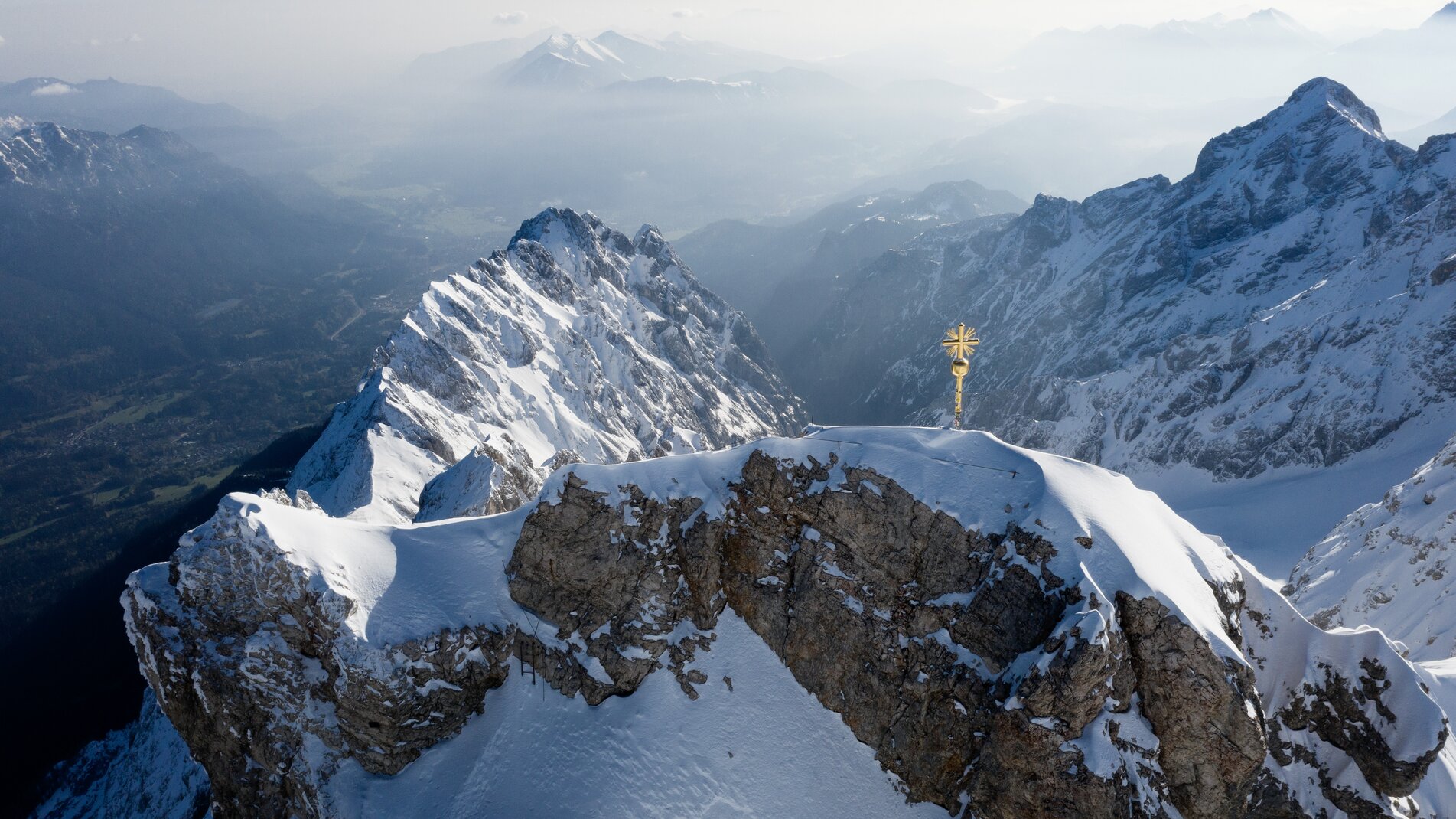 Stunning view from a snow-covered peak.